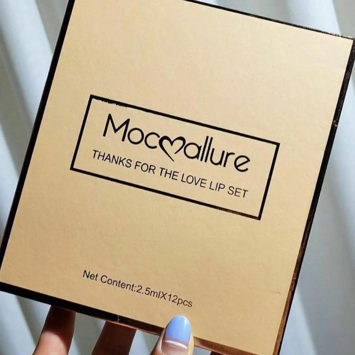 Mocmallure highly pigmented matte and shine lipgloss 12 piece set