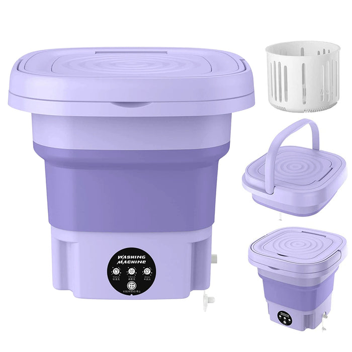 Portable Folding Mini Washing Machine with Sterilization and Drying | 8L Capacity, 3 Washing Modes