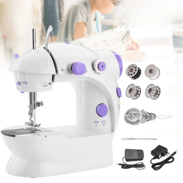4-in-1 Semi-Automatic Portable Sewing Machine for Home/DIY