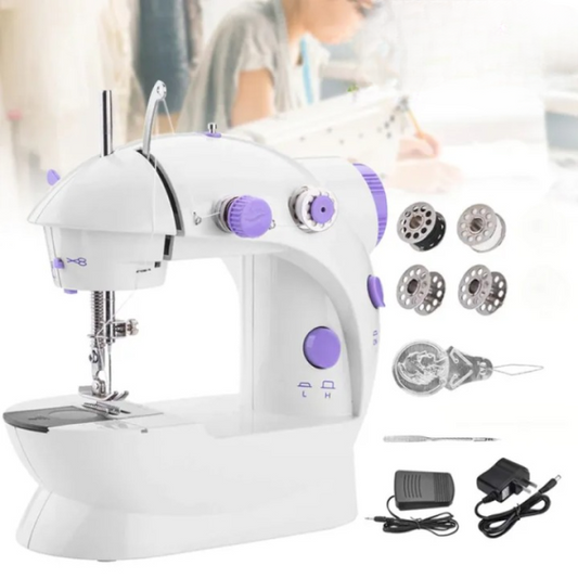 4-in-1 Semi-Automatic Portable Sewing Machine for Home/DIY