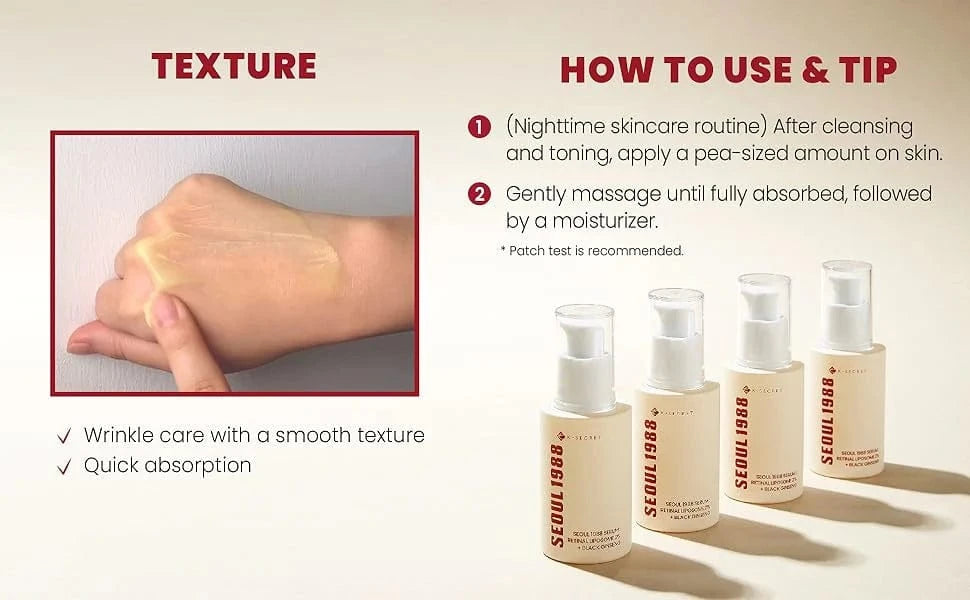 K-Secret Seoul 1988 Serum Retinal Liposome 2% + Black Ginseng 30ml