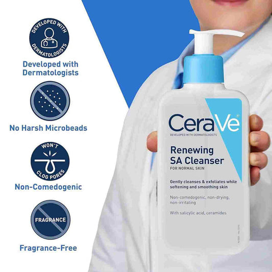 CeraVe SA Cleanser | Salicylic Acid Cleanser with Hyaluronic Acid