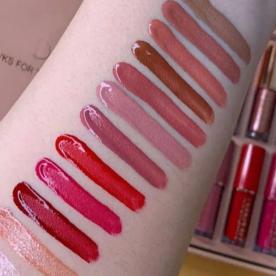 Mocmallure highly pigmented matte and shine lipgloss 12 piece set