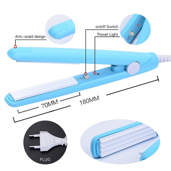 Mini Make Time Ceramic Portable Hair Straightener For Household,1.0 Meter in Baby Color