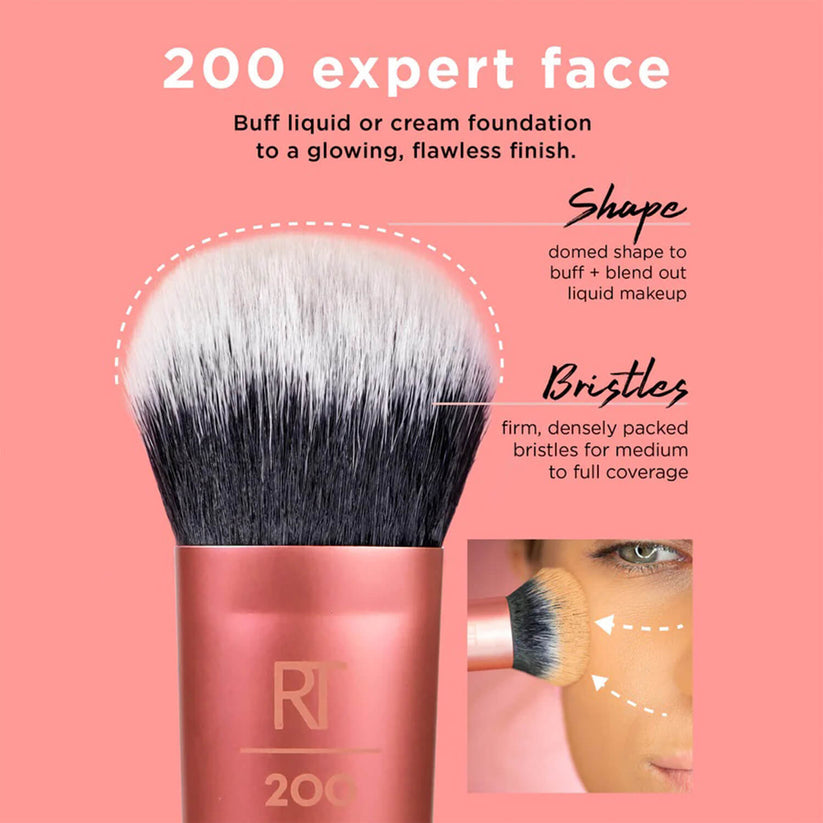 PROFESSIONAL Real Techniques Everyday Essentials Makeup Brush Set with Sponge - 6 Pcs set