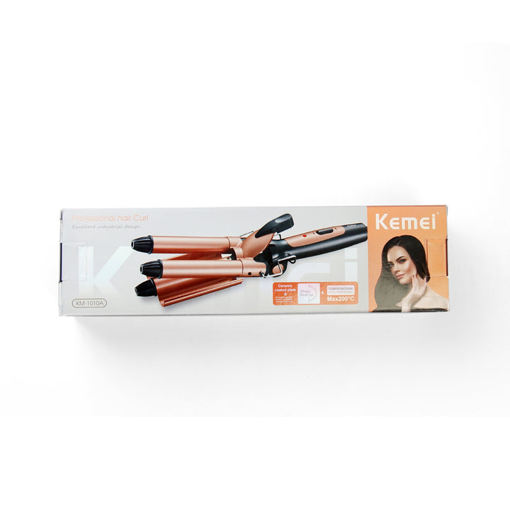 KM-1010 Foldable Three 3 Barrel Curler │ Waiver