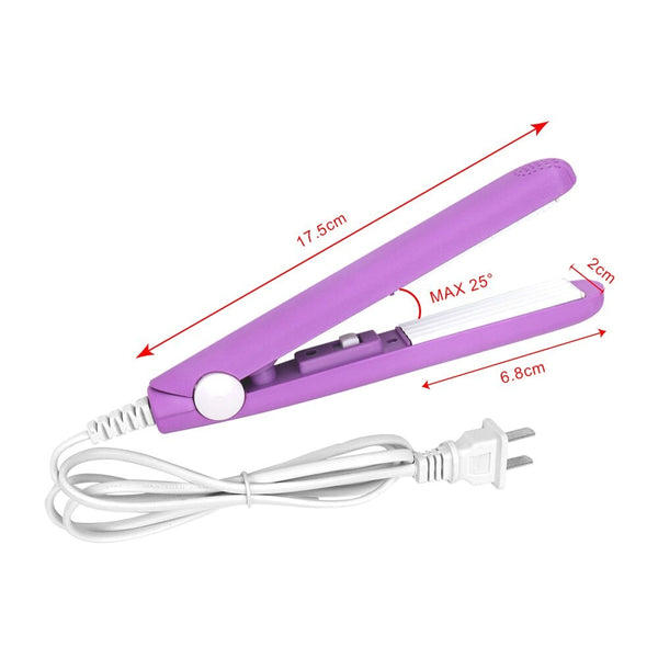 Mini Make Time Ceramic Portable Hair Straightener For Household,1.0 Meter in Baby Color