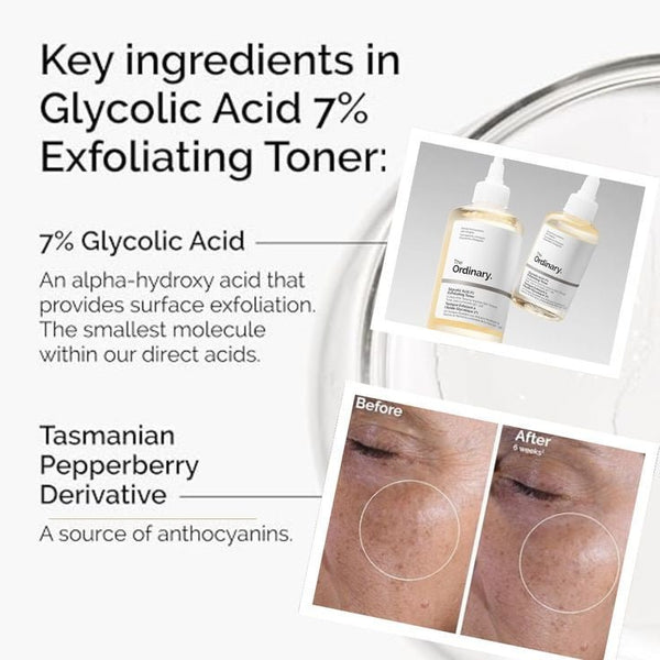 THE ORDINARY GLYCOLIC ACID 7% EXFOLIATING TONER FOR EVERY SKIN TYPE