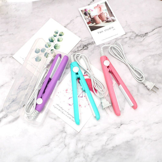 Mini Make Time Ceramic Portable Hair Straightener For Household,1.0 Meter in Baby Color