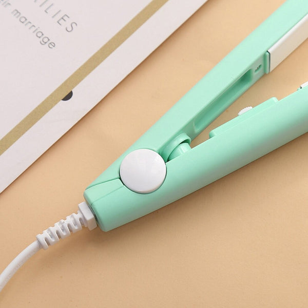 Mini Make Time Ceramic Portable Hair Straightener For Household,1.0 Meter in Baby Color
